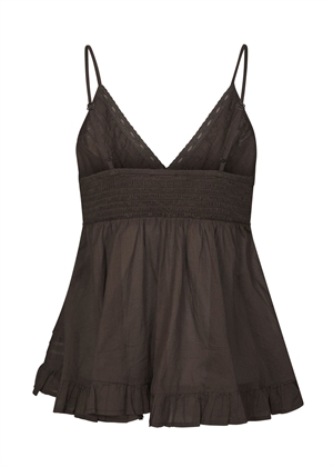 Elvena s voile top Mørkebrun Neo Noir 
